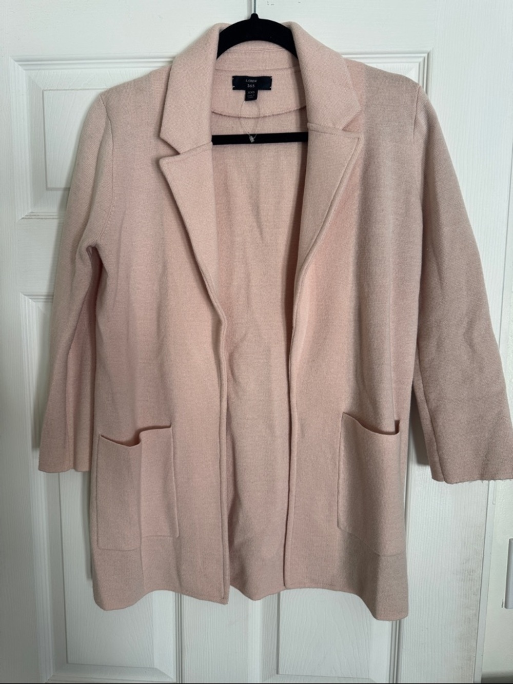 J. Crew Light Pink Sweater Blazer Cardigan Jacket XXS EUC